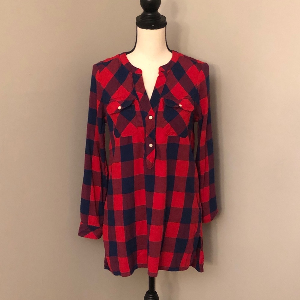 Gap Red Plaid Tunic